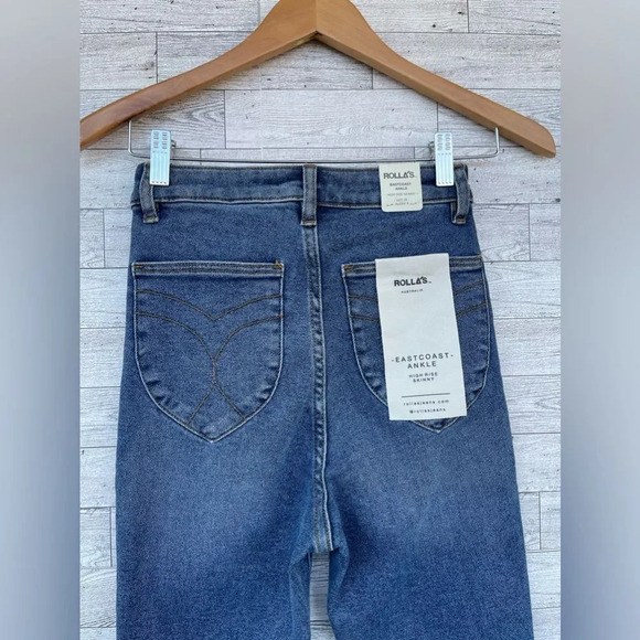 ROLLA'S Eastcoast Ankle High Rise Skinny Jeans in Blue size 26 - Picture 10 of 17